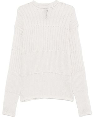 Rick Owens Pointelle-Knit Jumper - White