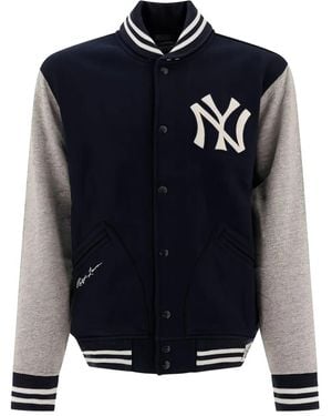 Polo Ralph Lauren Yankees logo baseball jacket - Blau