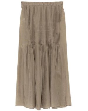 Lauren Manoogian Midirock mit Falten - Natur