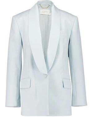 Zimmermann Shawl-Collar Single-Breasted Jacket - Blue