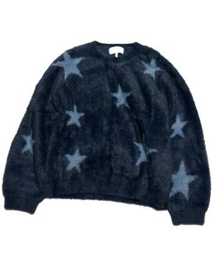 One Teaspoon Fluffy Star-Motif Sweater - Blue