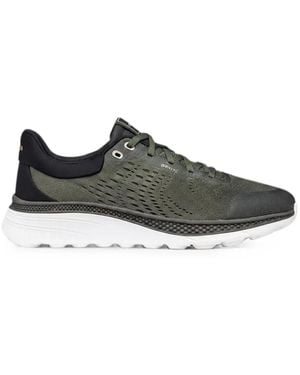 Geox Spherica Actif X1 Lace-Up Trainers - Green