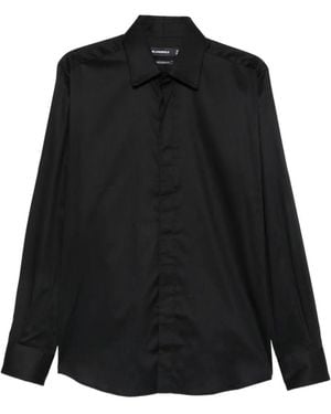 KARL LAGERFELD Concealed-Front Shirt - Black