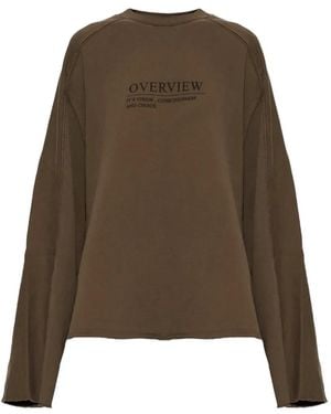 Akep Ungesäumtes Sweatshirt Mit Logo-Print - Natur