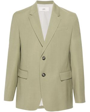 Ami Paris Single-Breasted Blazer - Green