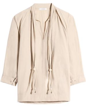 Lemaire Long-Sleeve Scarf Shirt - Natural
