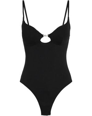 Karl Lagerfeld Cut-Out Bodysuit - Black