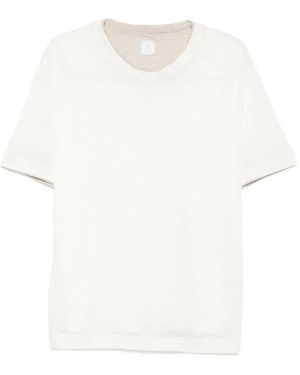 Eleventy Camiseta Con Detalle A Capas - Blanco