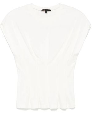 Maje Camiseta con detalle de pinzas - Blanco