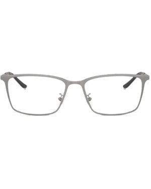 Emporio Armani Matte Rectangle-Frame Glasses - White