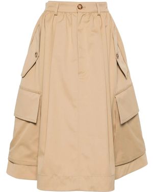 Moschino Cotton Cargo Skirt - Natural