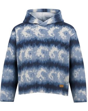 Maison hideout Hoodie Court À Motif Nuage - Bleu