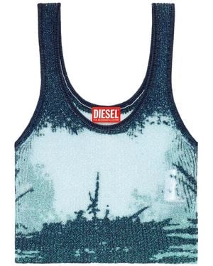 DIESEL Deidrina Lurex Tank Top - Blue
