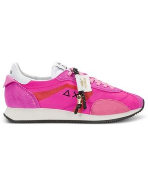 Sun 68 Easy Runner Lace-Up Trainers - Pink
