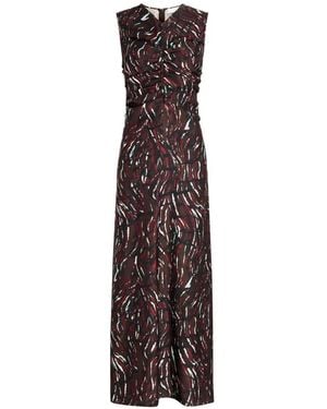 Proenza Schouler Clem Printed Ruched Maxi Dress - Brown