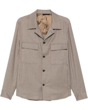 Briglia 1949 John Flap-Pocket Button-Up Shirt Jacket - Natural
