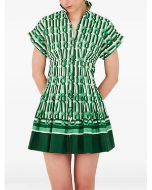 Cara Cara Nash Shirred Mini Dress - Green