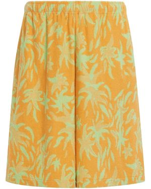 Marni Short Sarouel À Imprimé Graphique - Yellow