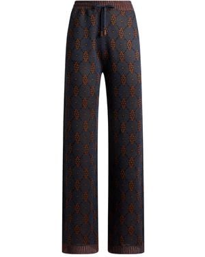 Etro Patterned Knit Trousers - Black
