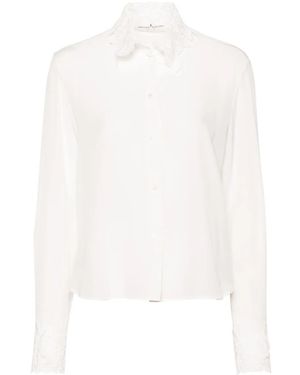 Ermanno Scervino Lace-Collar Shirt - White