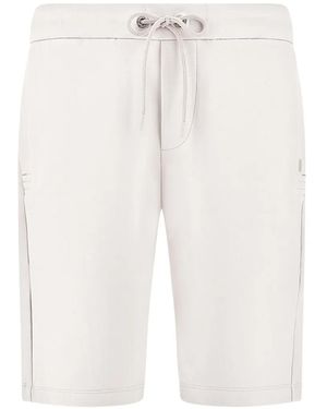 Paul & Shark Active Fleece Cotton Sport Bermuda Shorts - White