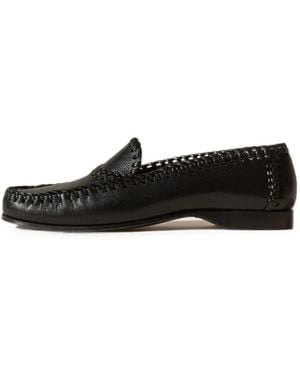 Hereu Sastre Braided-Seam Loafers - Black