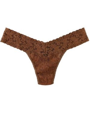 Hanky Panky Low-Rise Lace Thong - Brown