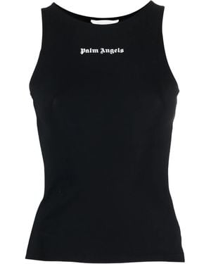Palm Angels Logo-print Compression Tank Top - Black