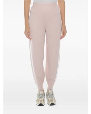 ARMANI EXCHANGE Knitted Logo-Embroidered Track Trousers - Pink