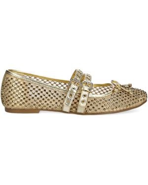 Guess Verzierte Kayann Ballerinas Mit Schnalle - Mettallic