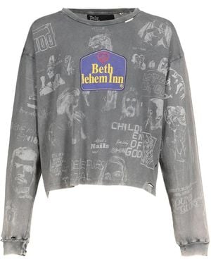 PALY Bethlehem Graphic-Print Distressed T-Shirt - Gray