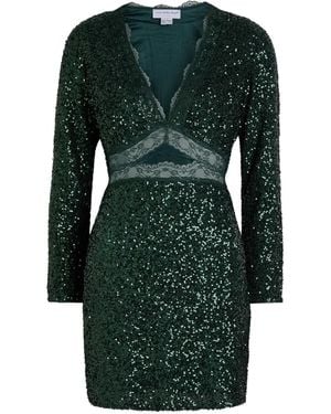 Never Fully Dressed Mimi Sequin-Embellished Mini Dress - Green