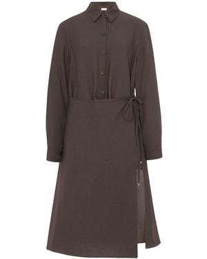 Rosetta Getty Asymmetric Apron Shirt - Brown