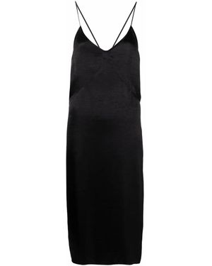 DSquared² Satin-Finish Midi Dress - Black