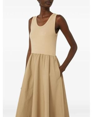 Weekend by Maxmara Conjunto De Vestido Midi Acampanado - Neutro