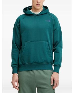 The North Face Raglan-Sleeve Logo-Print Hoodie - Green