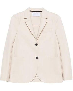 Harris Wharf London Notched-Lapels Single-Breasted Blazer - Natural