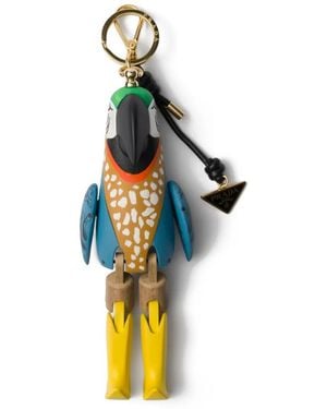 Prada パロットチャーム キーホルダー - メタリック
