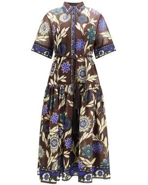 ALÉMAIS Jasper Floral-Print Midi Dress - White