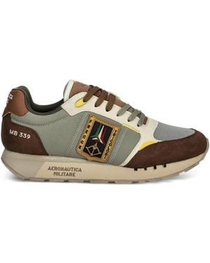 Aeronautica Militare Logo-Patch Trainers - Brown