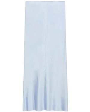 Dorothee Schumacher Sense Of Shine Satin-Finish Panelled Skirt - Blue