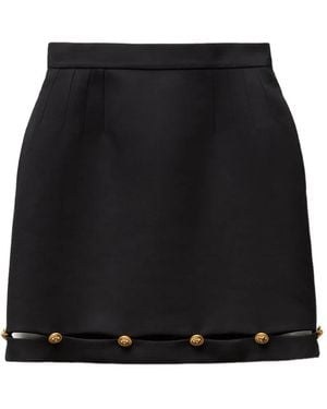 Versace Falda Medusa '95 Con Aberturas - Negro
