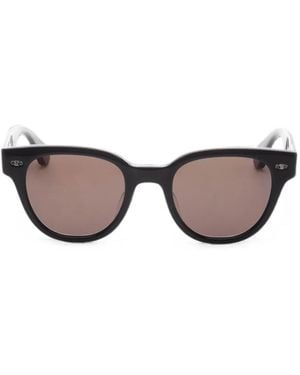 Garrett Leight Jane Round-Frame Sunglasses - Black