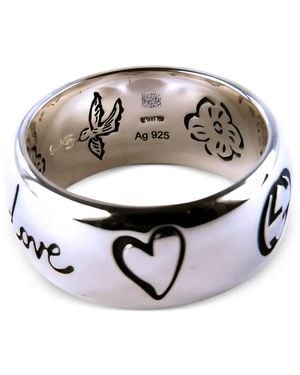 Gucci Sterling Blind For Love Ring - Gray