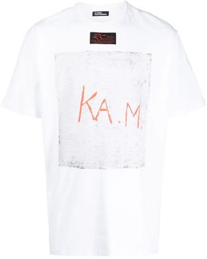 Raf Simons Graphic-Print Short-Sleeve T-Shirt - White