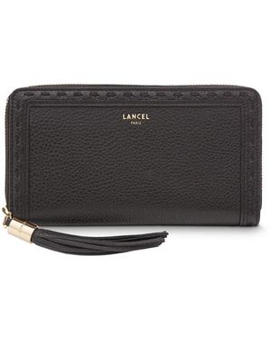 Lancel Logo-Stamp Leather Wallet - Black