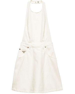white christmas dresses White Denim Bib Overall Dress – Shop Hearts main image 0