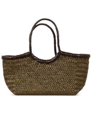 Dragon Diffusion Small Nantucket Woven Leather Tote Bag - Brown