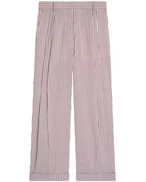 Dries Van Noten Pleated Striped Pants - Pink