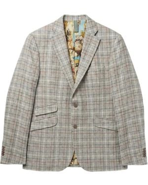 ABSEITS Glen-Check Tailored Blazer - Gray